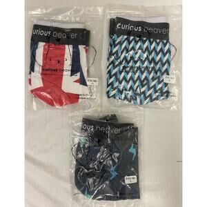 Curious beaver Lot of 3 Underwear Boxer Briefs Size S - NEW - FUN Graphic